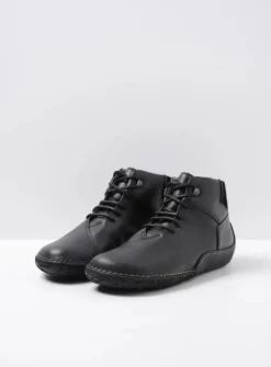 DAMES Wolky Hoge Veterschoenen|Herfst/Winter<Mokola - zwart leer