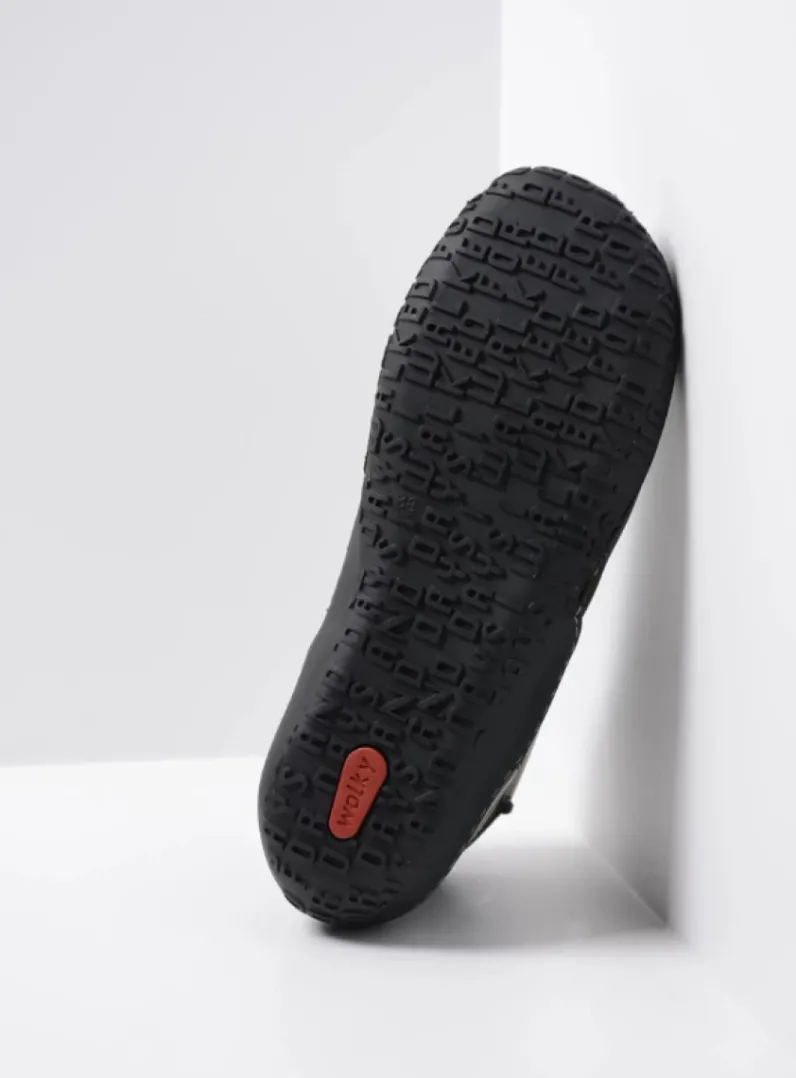 DAMES Wolky Hoge Veterschoenen|Herfst/Winter<Mokola - zwart leer