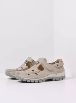 DAMES Wolky Bandschoenen<Move - gebroken wit nubuck