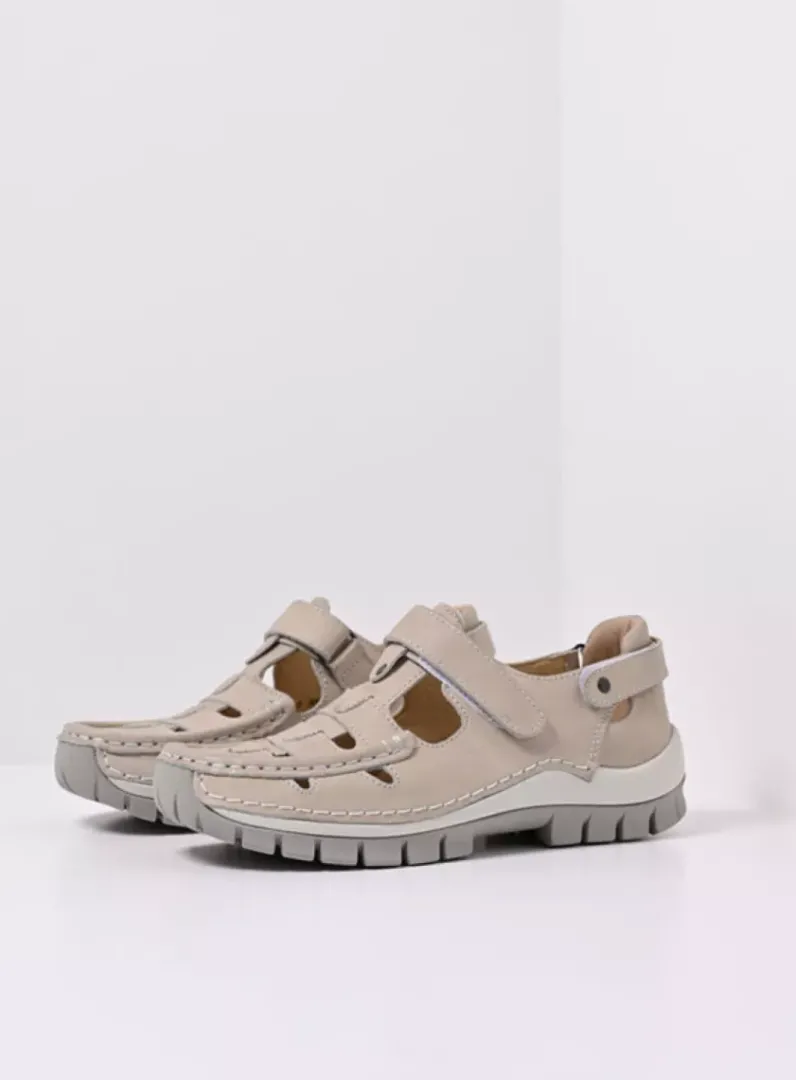 DAMES Wolky Bandschoenen<Move - gebroken wit nubuck