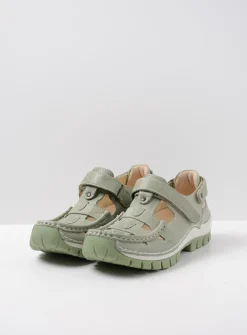 DAMES Wolky Bandschoenen<Move - lichtgroen leer