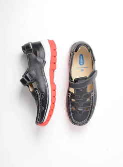 DAMES Wolky Bandschoenen<Move - zwart zomer leer