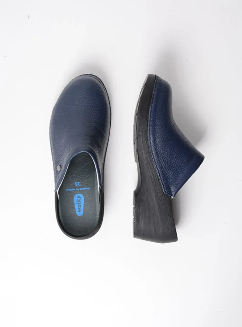 DAMES Wolky Klompen|Herfst/Winter<Multi Clog - blauw leer