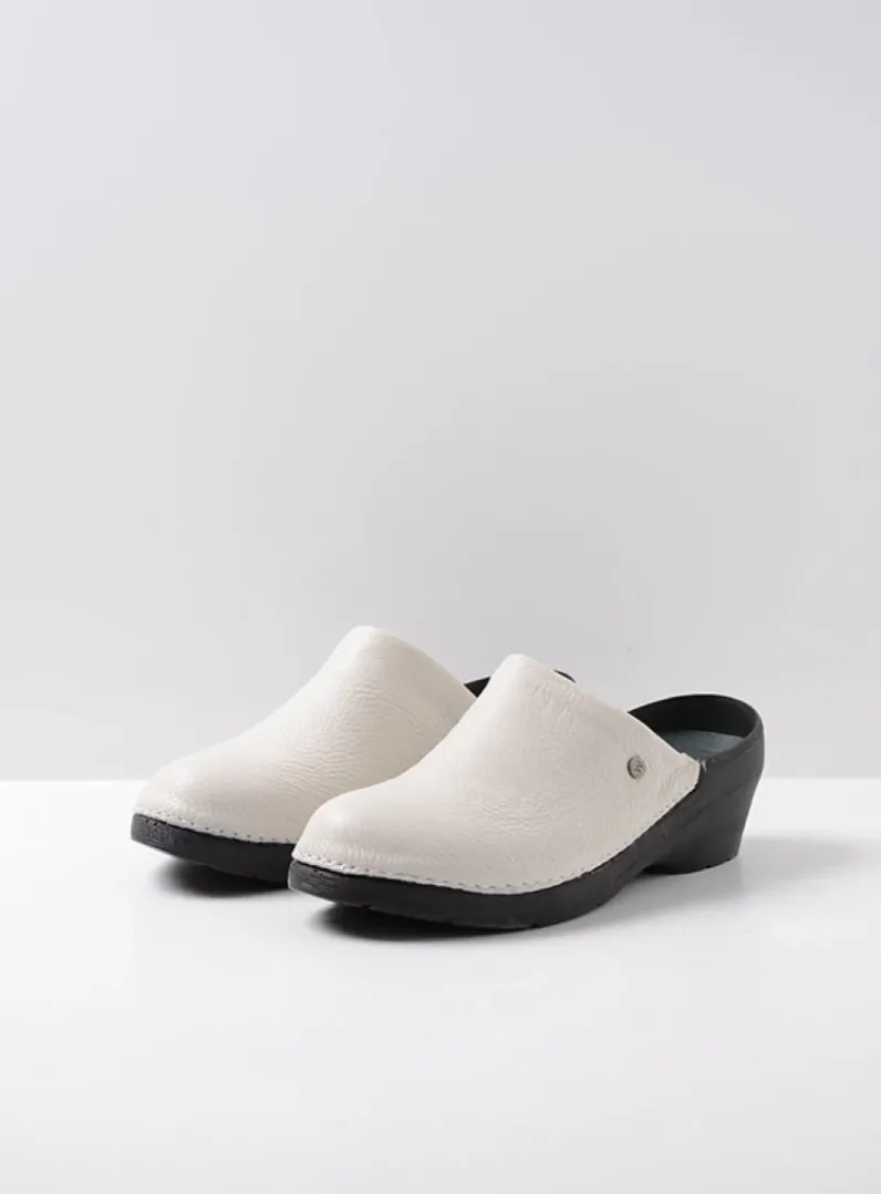 DAMES Wolky Klompen|Herfst/Winter<Multi Clog - creme wit leer
