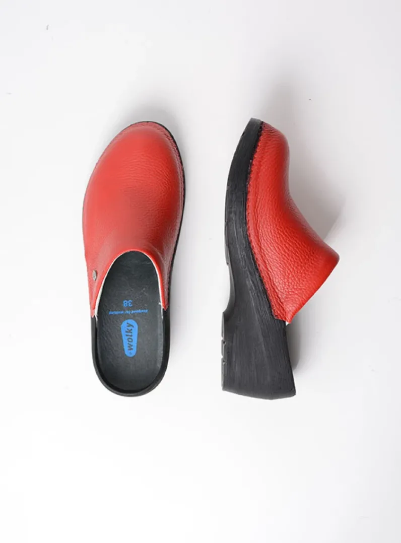 DAMES Wolky Klompen|Herfst/Winter<Multi Clog - rood leer