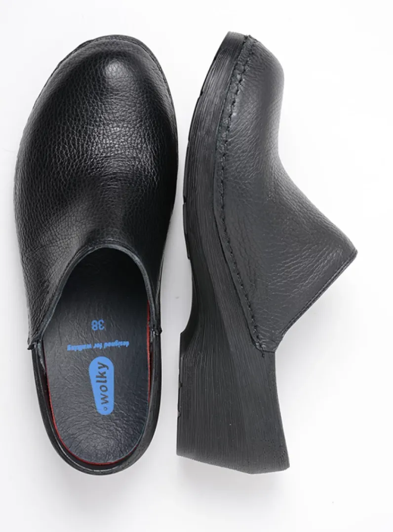 DAMES Wolky Klompen|Herfst/Winter<Multi Clog - zwart leer