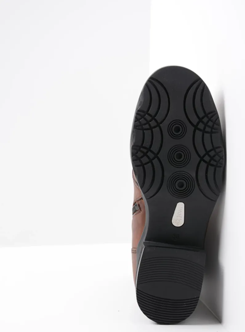 DAMES Wolky Herfst/Winter|Biker Boots<Murray HV - cognac leer