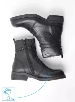 DAMES Wolky Herfst/Winter|Biker Boots<Murray HV - zwart leer