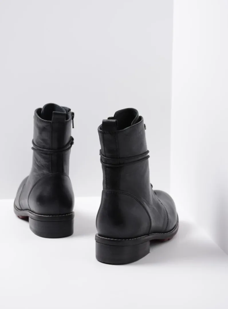 DAMES Wolky Veterlaarzen|Herfst/Winter<Murray XW - zwart leer