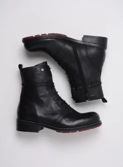 DAMES Wolky Veterlaarzen|Herfst/Winter<Murray XW - zwart leer