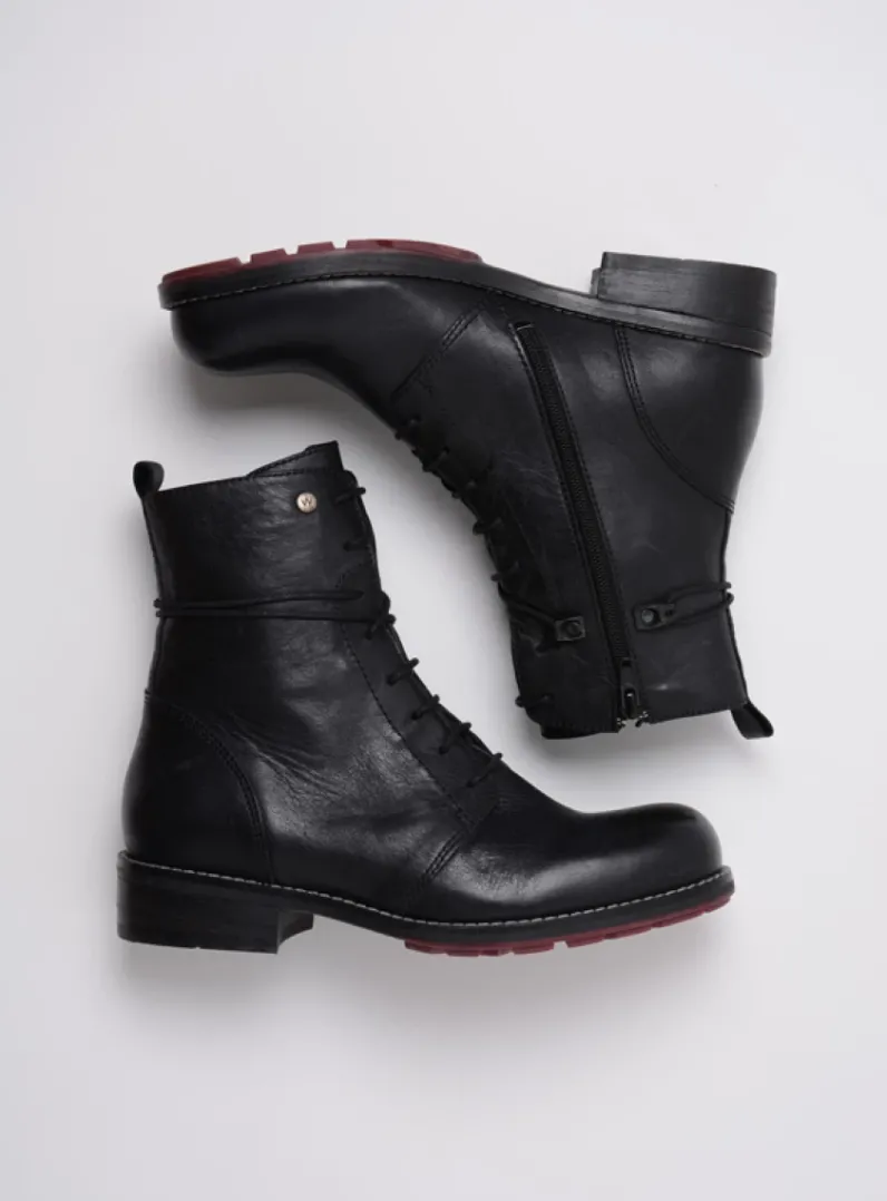 DAMES Wolky Veterlaarzen|Herfst/Winter<Murray XW - zwart leer