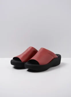 DAMES Wolky Slippers<Nassau - rood leer