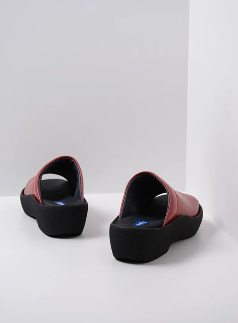 DAMES Wolky Slippers<Nassau - rood leer