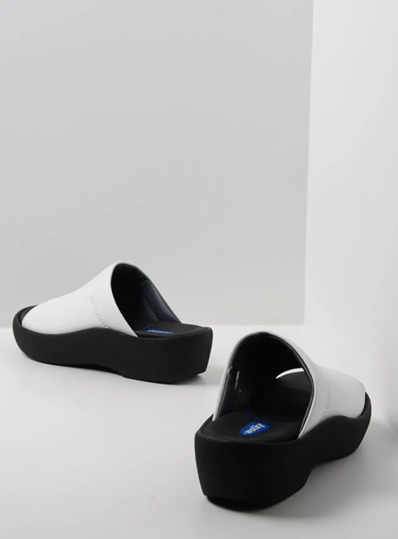 DAMES Wolky Slippers<Nassau - wit leer