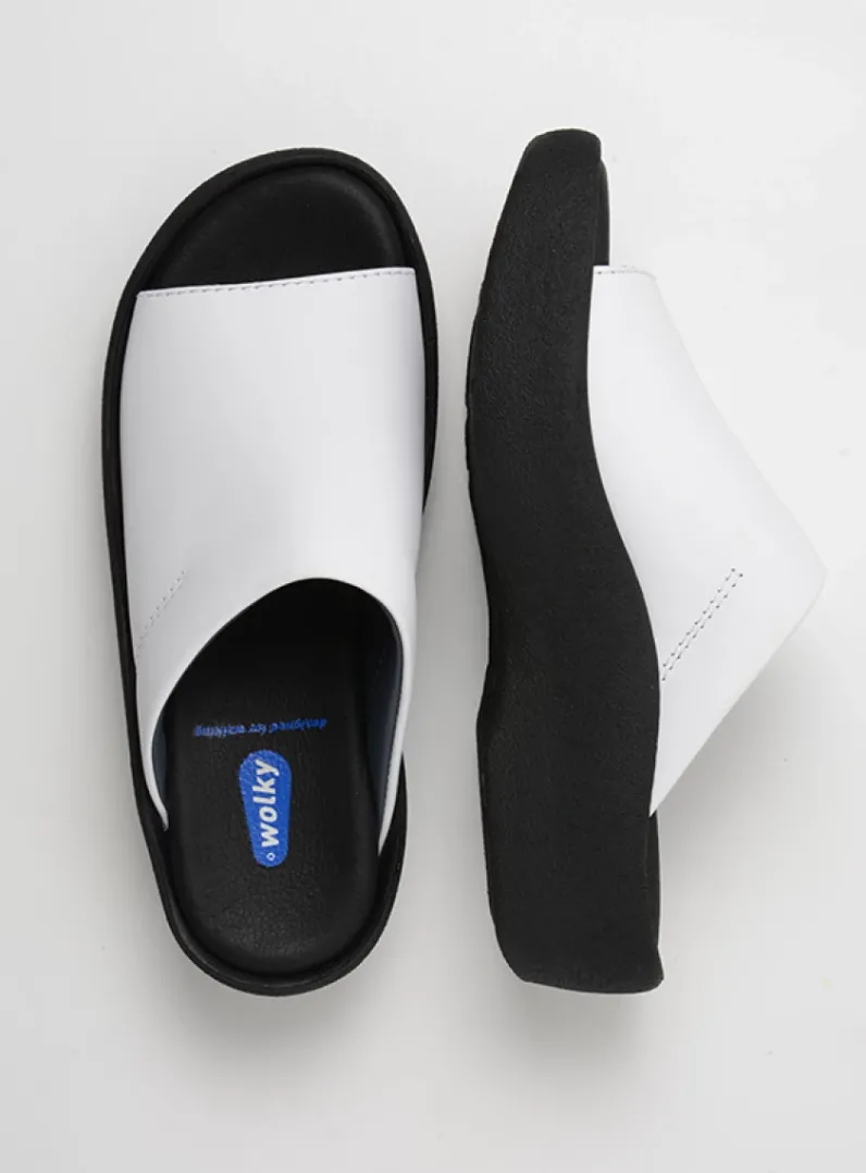 DAMES Wolky Slippers<Nassau - wit leer