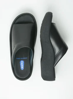 DAMES Wolky Slippers<Nassau - zwart leer