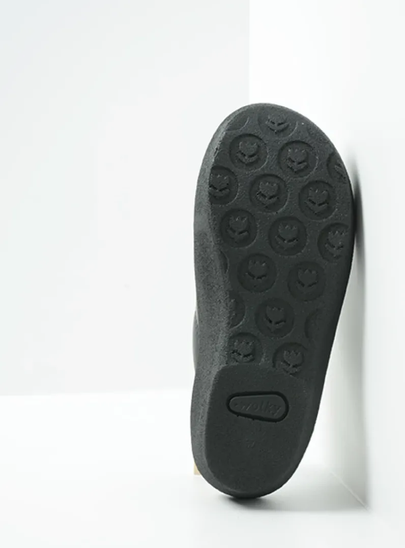 DAMES Wolky Slippers<Nassau - zwart leer