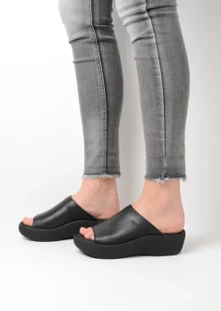 DAMES Wolky Slippers<Nassau - zwart leer