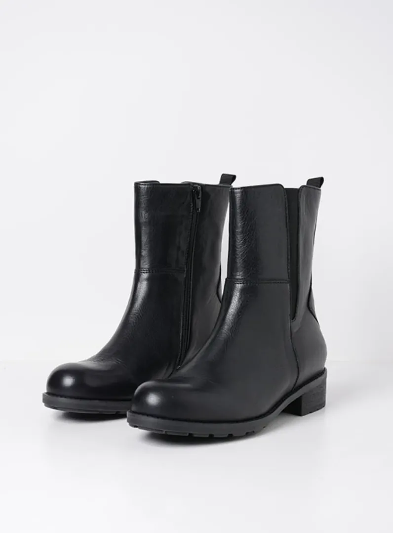 DAMES Wolky Halfhoge Laarzen|Herfst/Winter<Neola HV - zwart leer