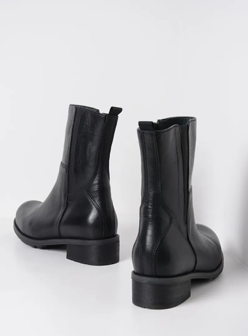 DAMES Wolky Halfhoge Laarzen|Herfst/Winter<Neola HV - zwart leer