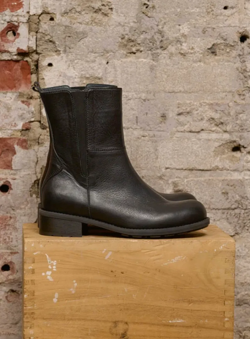 DAMES Wolky Halfhoge Laarzen|Herfst/Winter<Neola HV - zwart leer