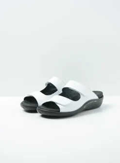 DAMES Wolky Slippers<Nepeta - wit leer