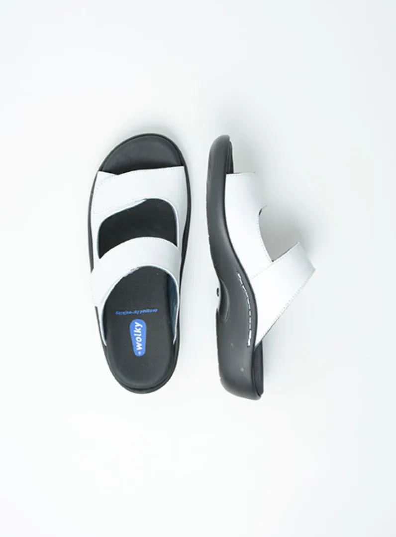 DAMES Wolky Slippers<Nepeta - wit leer