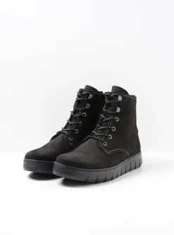 DAMES Wolky Hoge Veterschoenen|Veterlaarzen<New Wave - zwart nubuck