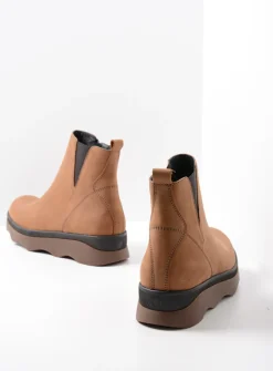 DAMES Wolky Herfst/Winter|Enkellaarsjes<Nigata - cognac nubuck