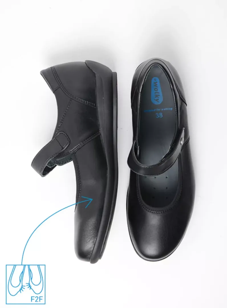 DAMES Wolky Herfst/Winter|Bandschoenen<Noble F2F - zwart biocare