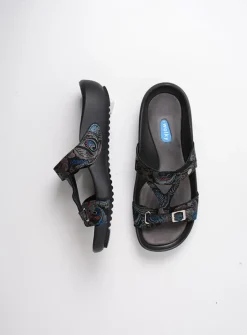 DAMES Wolky Slippers<O'Connor - zwart/blauw suede