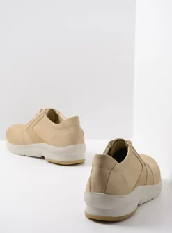 DAMES Wolky Lage Veterschoenen|Wandelschoenen<Omaha HV - beige nubuck