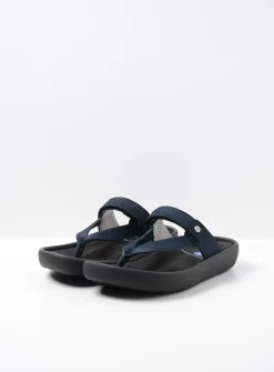 DAMES Wolky Slippers<Peace - blauw nubuck