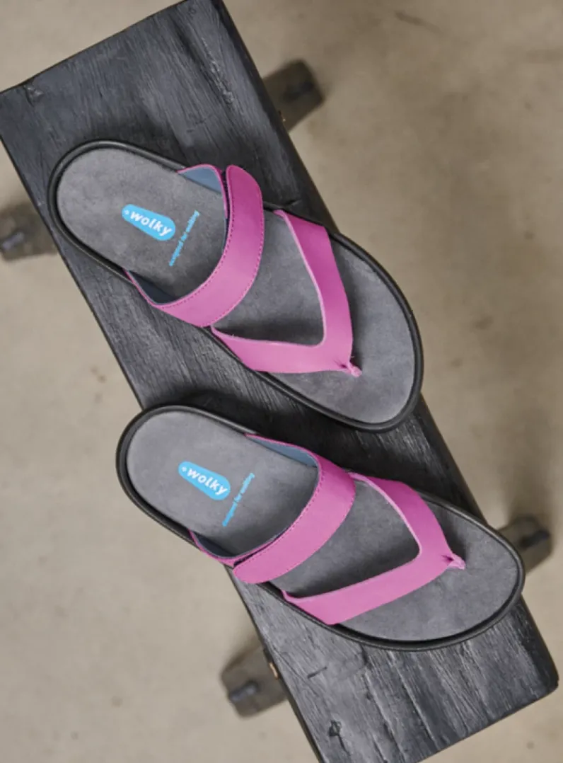 DAMES Wolky Slippers<Peace - fuchsia leer