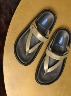 DAMES Wolky Slippers<Peace - goud leer