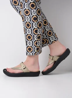 DAMES Wolky Slippers<Peace - goud leer