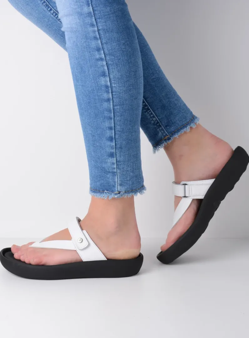 DAMES Wolky Slippers<Peace - wit leer