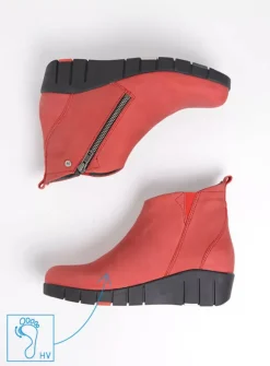 DAMES Wolky Herfst/Winter|Enkellaarsjes<Phoenix HV - donkerrood nubuck