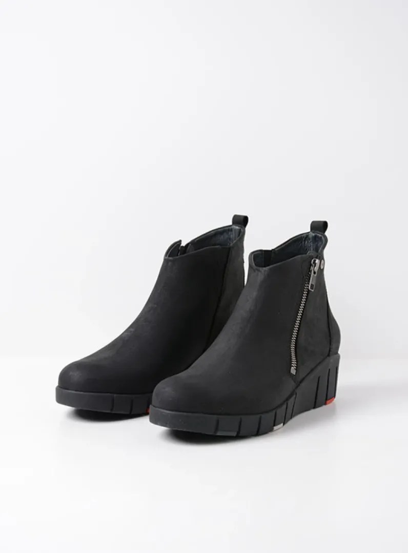 DAMES Wolky Herfst/Winter|Enkellaarsjes<Phoenix HV - zwart nubuck