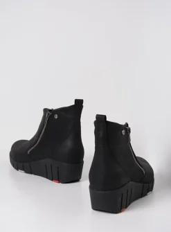 DAMES Wolky Herfst/Winter|Enkellaarsjes<Phoenix HV - zwart nubuck