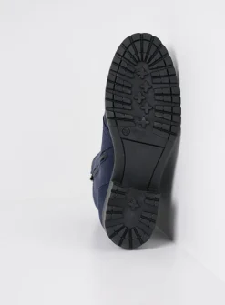 DAMES Wolky Veterlaarzen|Halfhoge Laarzen<Quinta F2F - blauw nubuck