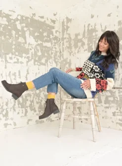 DAMES Wolky Veterlaarzen|Halfhoge Laarzen<Quinta F2F - bruin nubuck