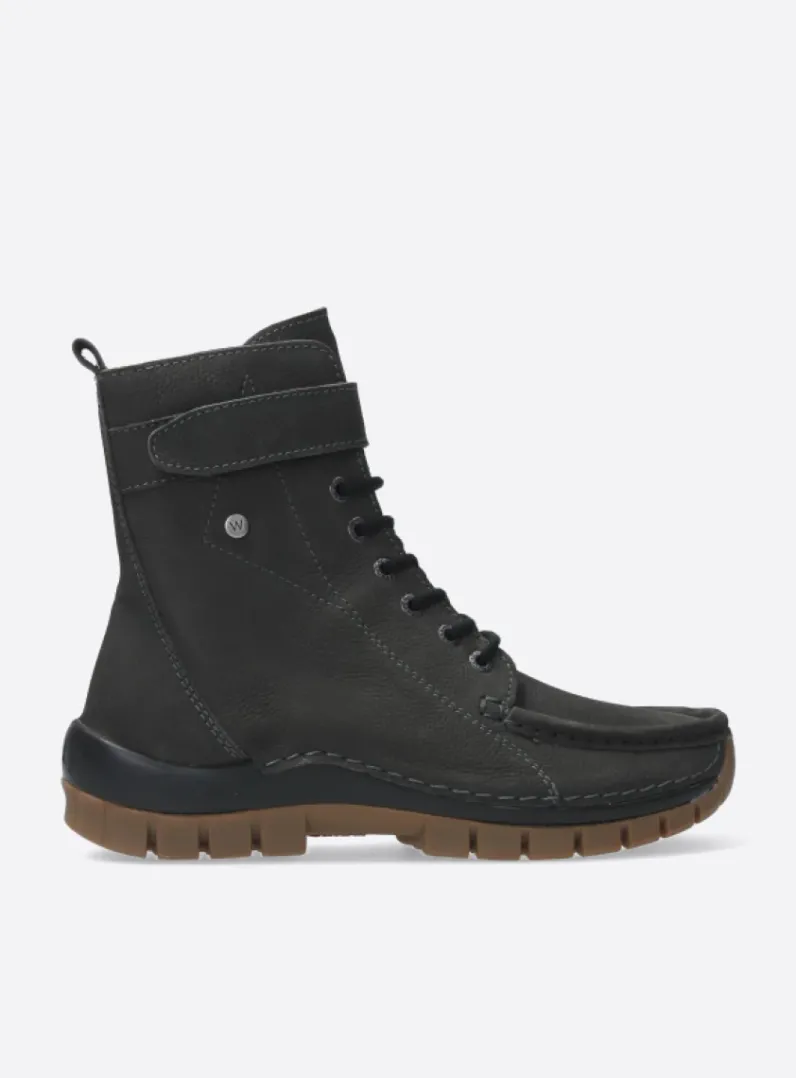 DAMES Wolky Hoge Veterschoenen|Veterlaarzen<Reach - asfalt nubuck