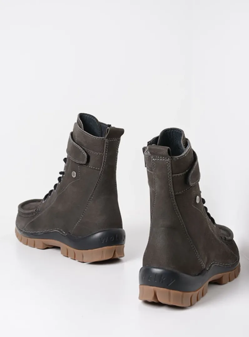 DAMES Wolky Hoge Veterschoenen|Veterlaarzen<Reach - asfalt nubuck