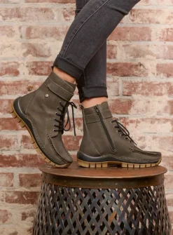 DAMES Wolky Hoge Veterschoenen|Veterlaarzen<Reach - asfalt nubuck