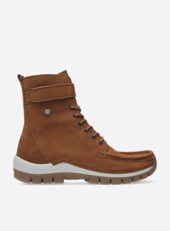 DAMES Wolky Hoge Veterschoenen|Veterlaarzen<Reach - cognac nubuck