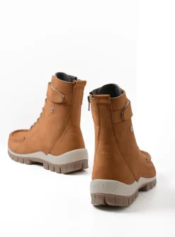DAMES Wolky Hoge Veterschoenen|Veterlaarzen<Reach - cognac nubuck