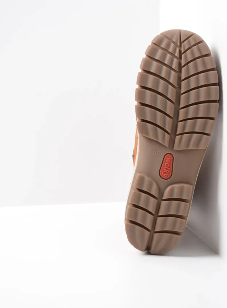 DAMES Wolky Hoge Veterschoenen|Veterlaarzen<Reach - cognac nubuck