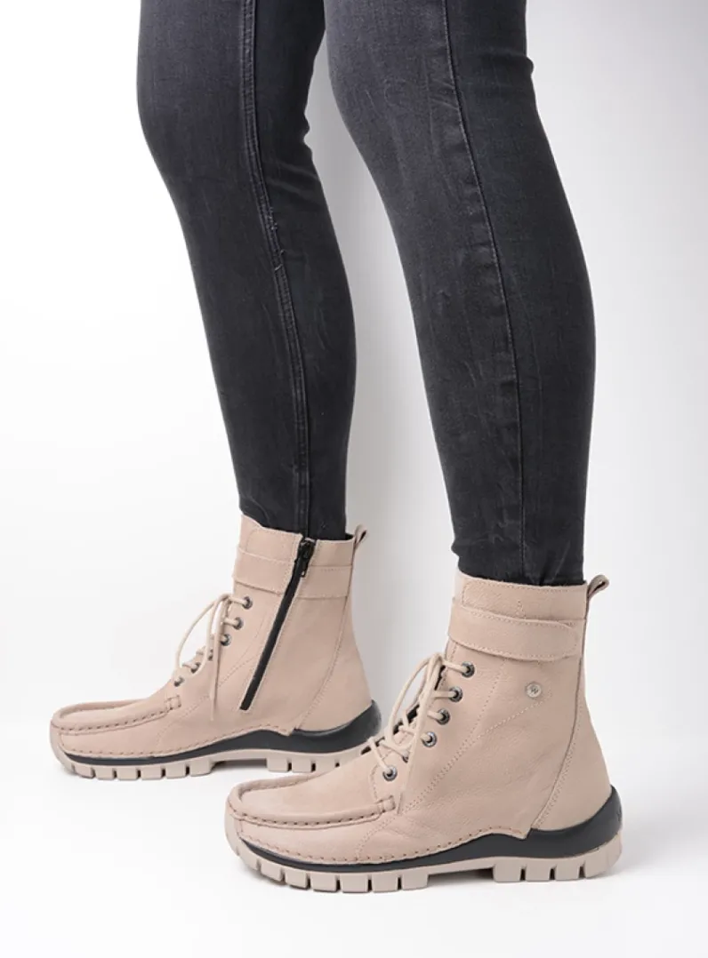 DAMES Wolky Hoge Veterschoenen|Veterlaarzen<Reach - safari nubuck