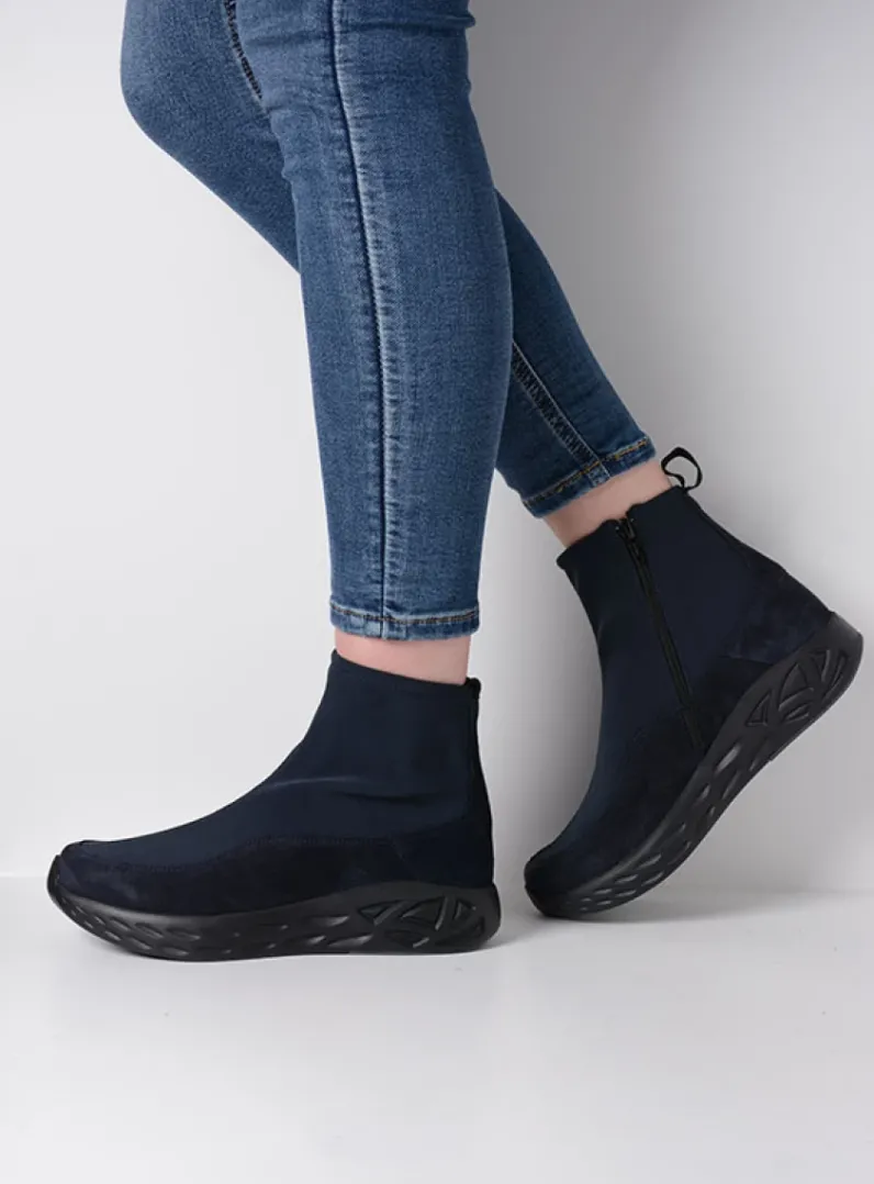 DAMES Wolky Wandelschoenen|Sneakers<Rebound S2F - blauw stretch suede